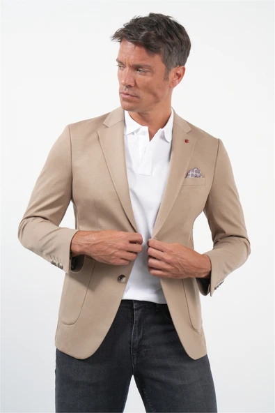 Camel 6 Drop Slim Fit Pamuklu Ceket 1002260126 - Resim 3