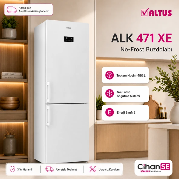 Altus ALK-471 XE 490 Litre Kombi Buzdolabı No-Frost ürün görseli 1