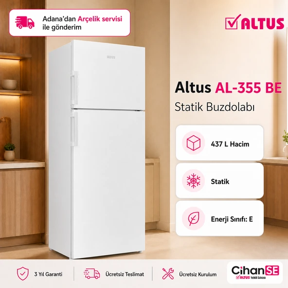 Altus AL-355-BE 437 Litre İki Kapılı Buzdolabı ürün görseli 1