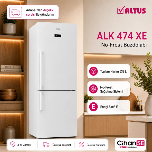 Altus ALK-474 XE 532 Litre Buzdolabı No-Frost  LCD Ekran ürün görseli 1
