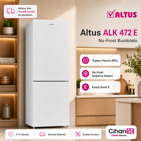 Altus ALK 472 E Yeni Model Kombi No-Frost Buzdolabı ürün görseli 1