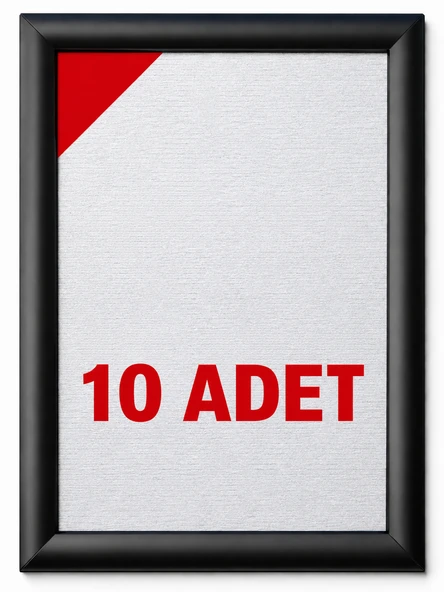 25 mm 10 Adet A4 Gönye Köşe Siyah Renk Alüminyum Poster Çerçeve Aç-Kapa Çerçeve ürün görseli 1