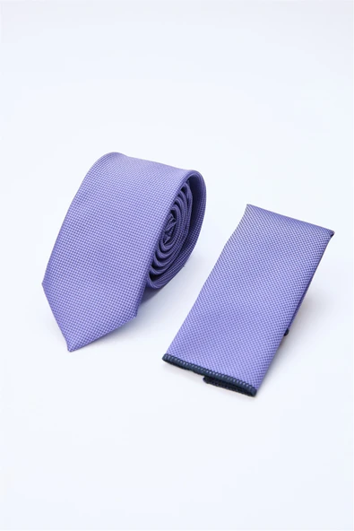 Mor Kuş Gözü Desen  7 Cm  Kravat 1090260100 ürün görseli 1