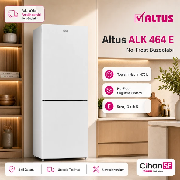 Altus ALK 464 E 475 Net Litre No-Frost Yeni Model Buzdolabı ürün görseli 1