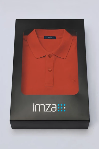 Kırmızı Polo Yaka Pike Kısa Kol Slim Fit Pamuklu Tişört 1011260170 ürün görseli 1