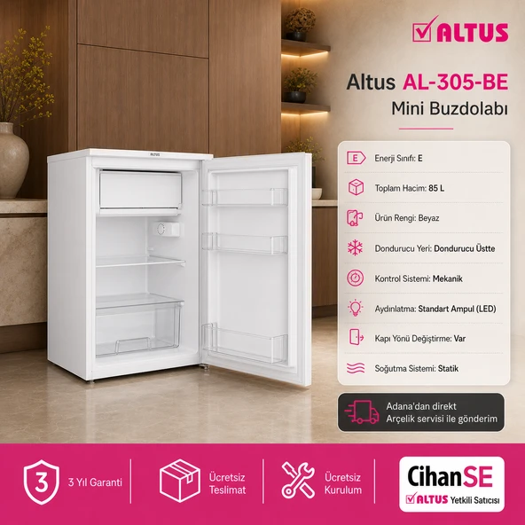 Altus AL-305 BE 90 Litre mini buzdolabı - Resim 2