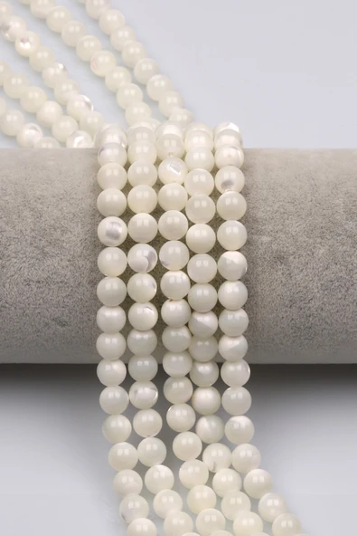 Sedef Doğal Taş Dizi 8 mm Küre Kesim - DZ-1359 ürün görseli 1