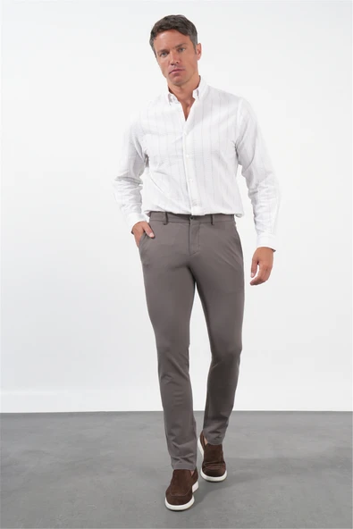 Kahverengi Yan Cep Slim Fit Esnek Jogger Pantolon 1003260274 ürün görseli 1