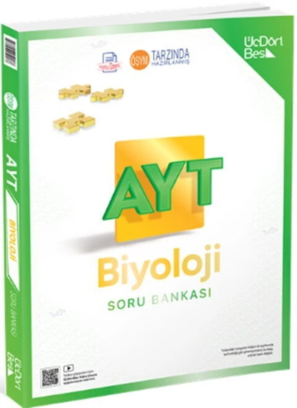 Üçdörtbeş AYT Biyoloji Soru Bankası ürün görseli 1