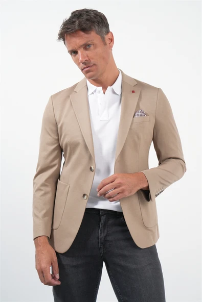 Camel 6 Drop Slim Fit Pamuklu Ceket 1002260126 - Resim 4