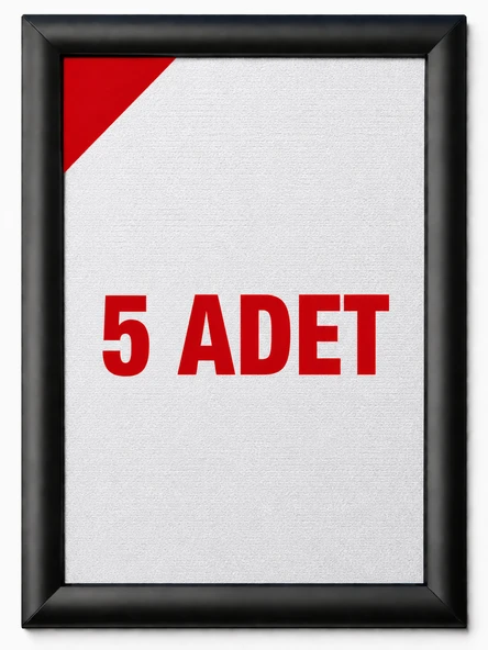 25 mm 5 Adet A4 Gönye Köşe Siyah Renk Alüminyum Poster Çerçeve Aç-Kapa Çerçeve ürün görseli 1