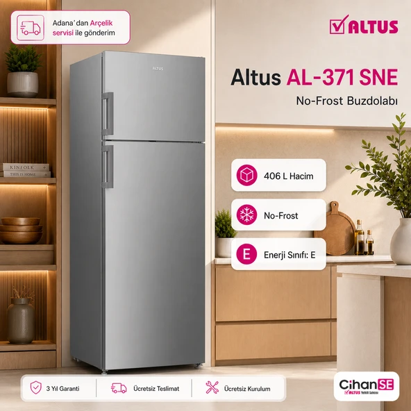 Altus AL-371 SNE 465 Litre Gri No-Frost Buzdolabı ürün görseli 1