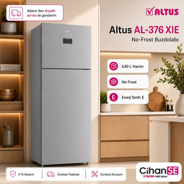 Altus AL-376 XIE 630 Litre No-Frost İNOX Buzdolabı ürün görseli 1
