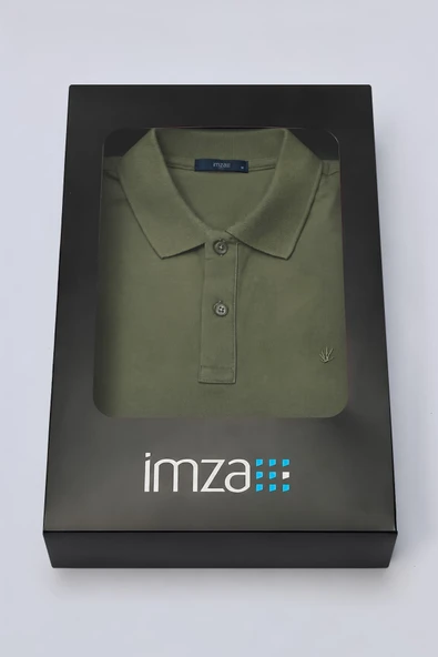 Haki Polo Yaka Pike Kısa Kol Slim Fit Pamuklu Tişört 1011260170 ürün görseli 1