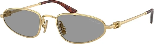 Miu Miu Logo A52S 5AK40O Gold-Grey Kadın Güneş Gözlüğü ürün görseli 1