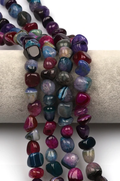 Akik Doğal Taş Dizi 10 x 13 mm Şekilsiz Kesim - DZ-1358 ürün görseli 1