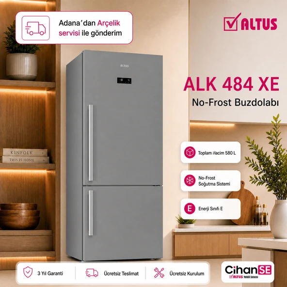 Altus ALK 484 XIE 580 lt İNOX No-Frost Buzdolabı ürün görseli 1
