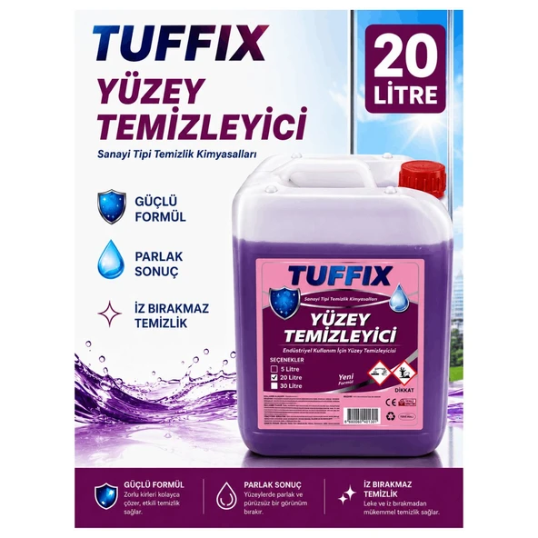 Tuffix 20 Litre Yüzey Temizleyici - Endüstriyel Kullanım İçin Güçlü ve Kalıcı Ferahlık ürün görseli 1