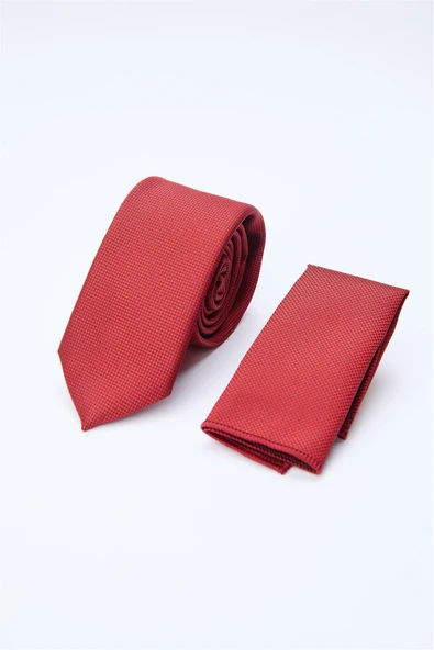 Kırmızı Kuş Gözü Desen  7 Cm  Kravat 1090260100 ürün görseli 1