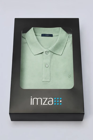 Yeşil Polo Yaka Pike Kısa Kol Slim Fit Pamuklu Tişört 1011260170 ürün görseli 1
