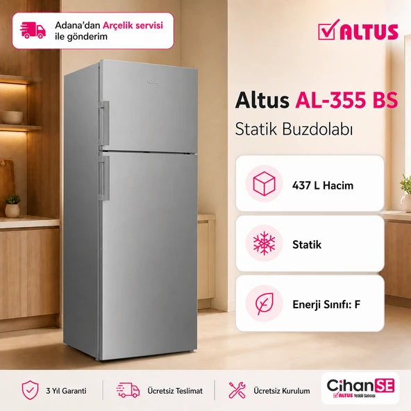Altus AL-355 BSE Gri 437 Litre Buzdolabı ürün görseli 1