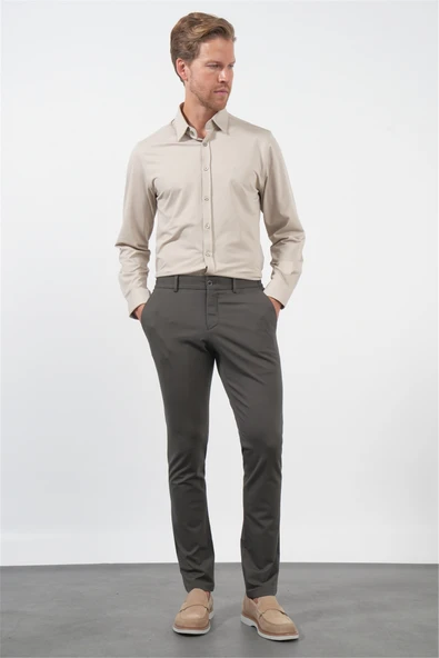 Haki Yan Cep Slim Fit Esnek Jogger Pantolon 1003260274 ürün görseli 1