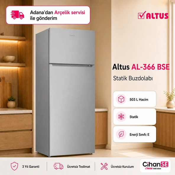 Altus AL-366-BSE Gri 550 Litre Buzdolabı ürün görseli 1