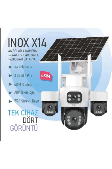 Digital INOX-X14 Speed Dome Full HD 3 MP Solar Gece Görüşlü Güvenlik Kamerası ürün görseli 1