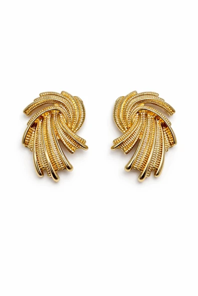 China Gold Çivi Küpe - Resim 2