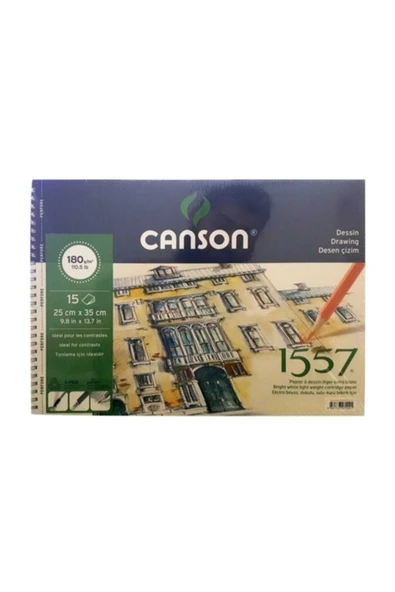 Canson 1557 Resim Ve Çizim Blok 180gr 25x35 15yp Resim Defteri ürün görseli 1