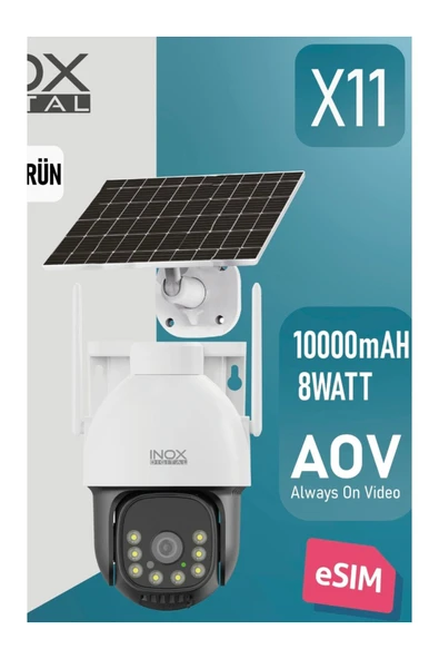 -X11 E Sim Aov 7/24 Kayıt Gece Görüşlü Kablosuz Güvenlik Kamerası Dış Mekan İçin ürün görseli 1