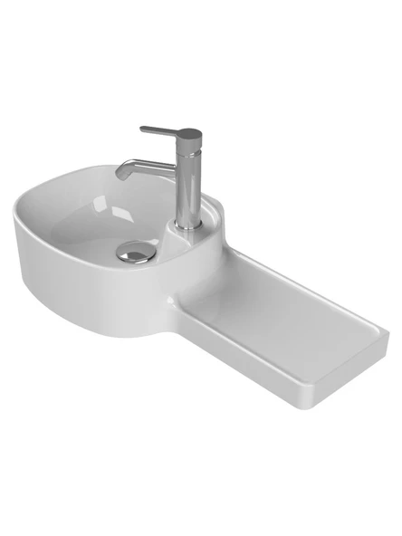 Turkuaz Seramik Harmony 65x32 cm Etajerli Lavabo ürün görseli 1