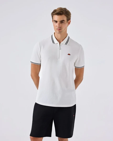 Ellesse 6SM5051-OF Erkek Polo Yaka Tişört - Kırık Beyaz ürün görseli 1