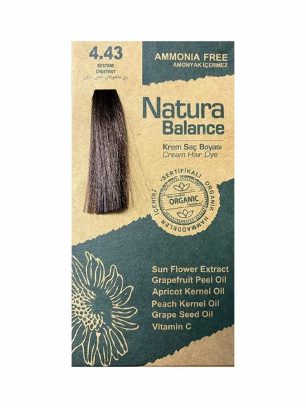 NATURA BALANCE SAÇ BOYASI 4.43 KESTANE ürün görseli 1