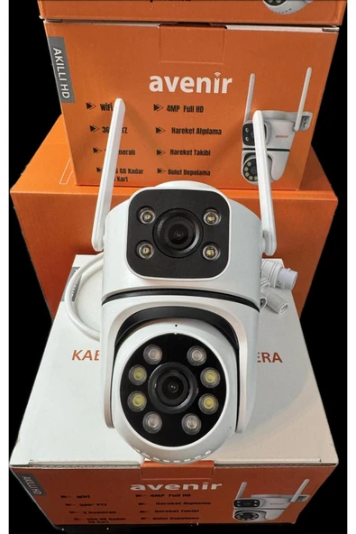 Avenir Av-S301 Kablosuz Akıllı Kamera WİFİ 4MP FULL HD Hareket Algılama ve Takibi 256GB SD Kart ürün görseli 1