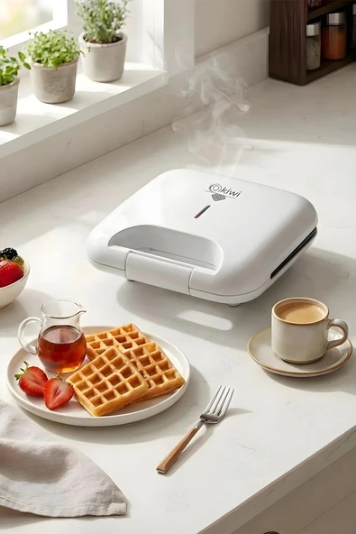 Kiwi KSM-2405W 750 W Waffle Makinesi Beyaz ürün görseli 1
