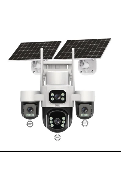 KRNTEKNO İNOX X24 8MP 4K Ultra Geniş Açılı Panoramik Solar 4G Güvenlik Kamerası - 180° Görüş - E-Sim Destekli ürün görseli 1