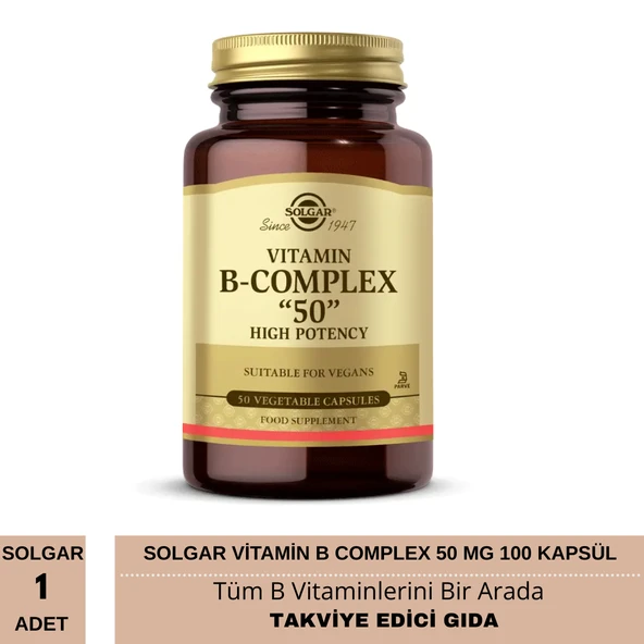 Solgar Vitamin B Complex 50 mg 100 Kapsül - Resim 2