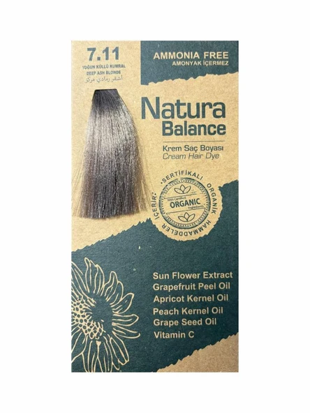 NATURA BALANCE SAÇ BOYASI 7.11 YOĞUN KÜLLÜ KUMRAL ürün görseli 1