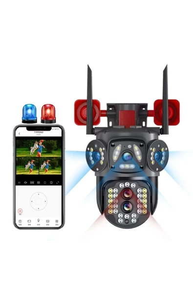 Avenir AV-S314 Wifi Hoparlörlü 4mp 2 Kameralı 10X Optik Zoomlu Ptz Kamera ürün görseli 1