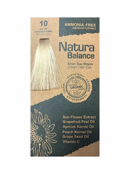 NATURA BALANCE SAÇ BOYASI 10 AÇIK SARI ürün görseli 1