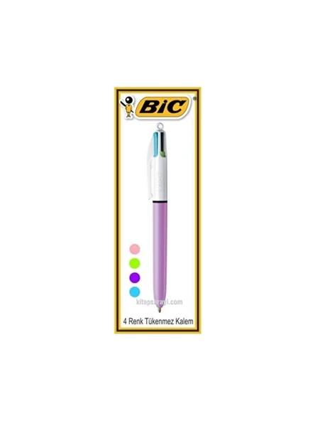 BIC TUKENMEZ KALEM 4 RENK FUN LILA 503815 ürün görseli 1