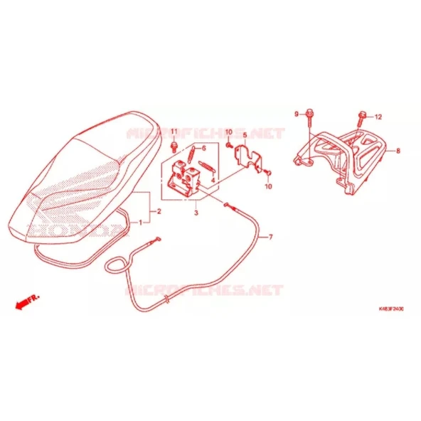 Honda Spacy Alpha 110 Arka Portbagaj Orijinal ürün görseli 1