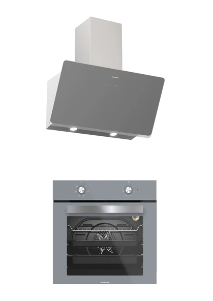 SİLVERLİNE BO65E1S01-SİLVERLİNE SOHO 80CM DAVLUMBAZ  İKİLİ SET ürün görseli 1
