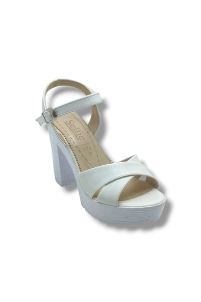 Selfie 4280-26 Cilt Çapraz Bant Platform Topuk Fashion Kadın Sandalet(11cm) ürün görseli 1