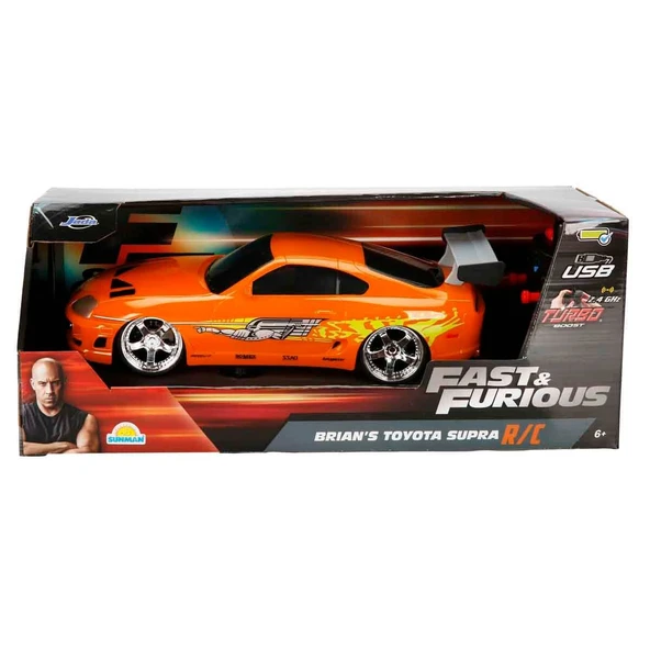 Fast & Furious Uzaktan Kumandalı Toyota Supra | 1:16 Ölçek 29 cm USB Şarjlı Kumandalı Araba ürün görseli 1
