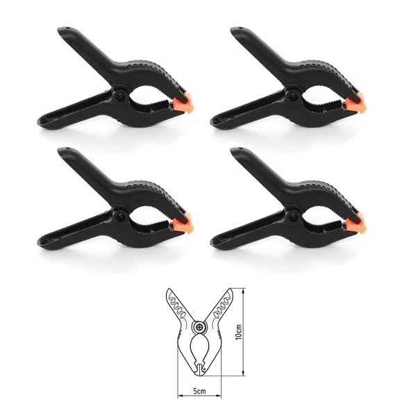 GDX FX4 Fon Tutucu 4l'ü Mandal Clamp Profesyonel Arka Plan Sabitleme Mandalı ürün görseli 1