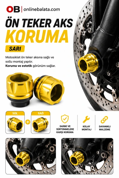 Tvs Apache 200 Rtr Ön Teker Aks Koruma Siyah 42035 - Resim 2