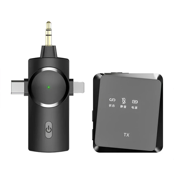 Daytona K9-TX1 3in1 Kablosuz 3.5mm Jack + Type-C + iPhone Girişli Yaka Mikrofonu - Pc Android Ios Uyumlu ürün görseli 1