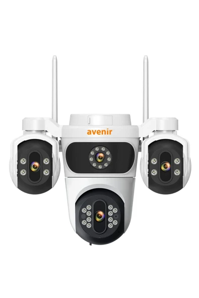 AV-S323 3 Kameralı Wifi 6mp 360 Dönebilen Sesli Gece Görüşlü Kamera ürün görseli 1